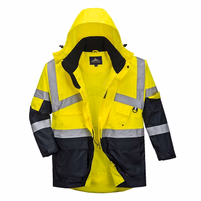 Immagine di Giacca traspirante bicolore hi-vis PORTWEST S760 colore giallo/blu navy taglia XL