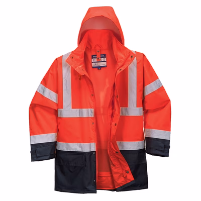 Immagine di Giacca executive 5 in 1 alta visibilità PORTWEST S768 colore rosso/blu navy taglia XXXL