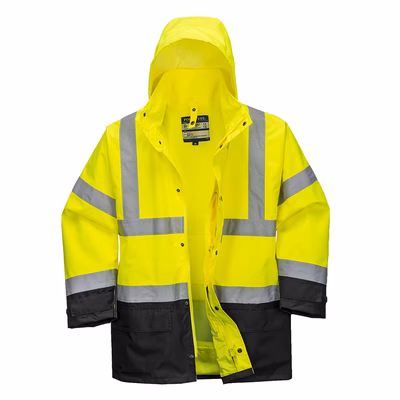Immagine di Giacca executive 5 in 1 alta visibilità PORTWEST S768 colore giallo/nero taglia M