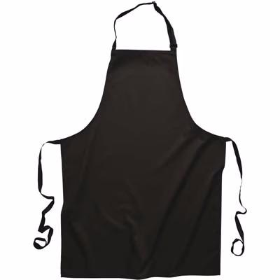 Immagine di Grembiule in policotton con bretelle colore nero