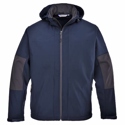 Immagine di Softshell con cappuccio (3l) PORTWEST TK53 colore blu navy taglia M