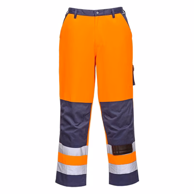 Immagine di Pantaloni lyon hi-vis bicolori PORTWEST TX51 colore arancione/blu navy taglia L