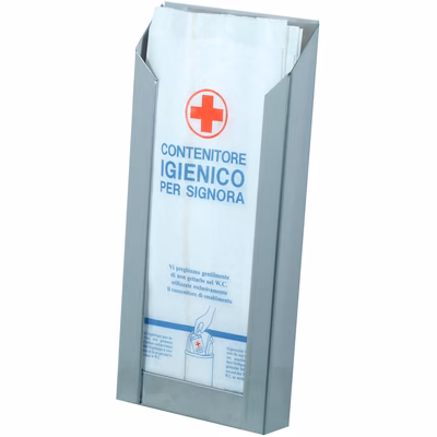 Immagine di Dispenser sacchetti igienici per signora inox satinato MARPLAST 531 INOX senza serratura mont.a muro