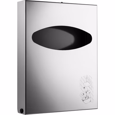 Immagine di Dispenser carta copriwater mini piegata in 4 inox lucido MARPLAST 530 INOX montaggio a muro