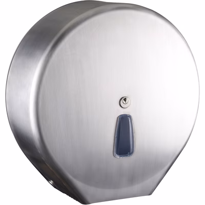 Immagine di Portarotoli carta igienica maxi jumbo inox satinato MARPLAST JUMBINOX MAXI montaggio a muro