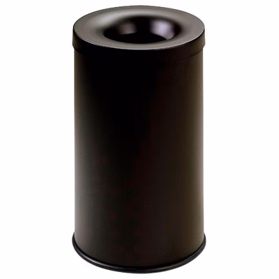 Immagine di Cestino gettacarte MARPLAST FIREBIN 40 autoestinguente da 40 litri lamiera verniciata colore nero