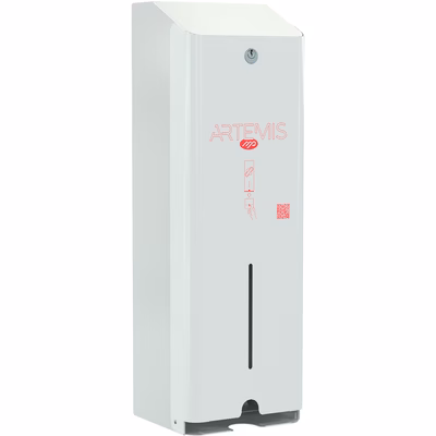 Immagine di Dispenser laccato bianco MARPLAST ARTEMIS MONO per assorbenti Ladies montaggio a muro