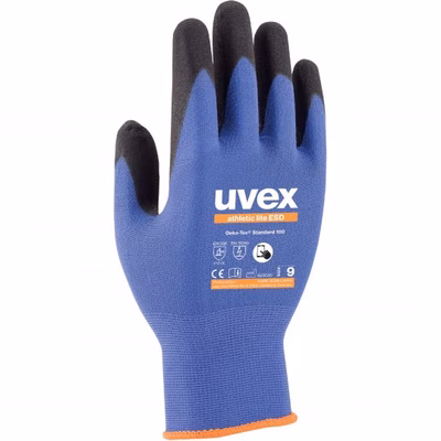 Immagine di Guanti UVEX ATHLETIC LITE ESD colore blu taglia 7 - paio