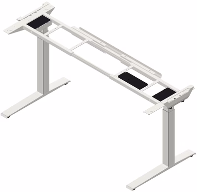 Immagine di Solo base scrivania regolabile in altezza FELLOWES Levado colore struttura bianco