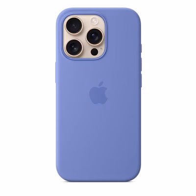Immagine di Custodia MagSafe in silicone colore pervinca per iPhone 16 Pro