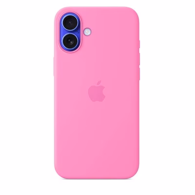 Immagine di Cover MagSafe in silicone colore rosa peonia per iPhone 16 Plus