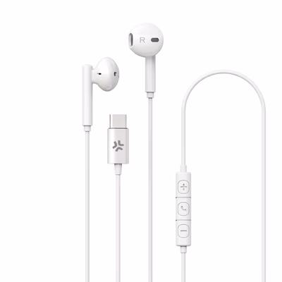 Immagine di Auricolari con filo si USB-C Bianco CELLY UP1500TYPEC - USB-C Stereo Wired Earphones UP1500TYPECWH