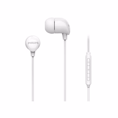 Immagine di Auricolari con filo Bianco PHILIPS CUFFIE in-ear CABLATE CON MICROFONO - BIANCO TAE2146WT/00