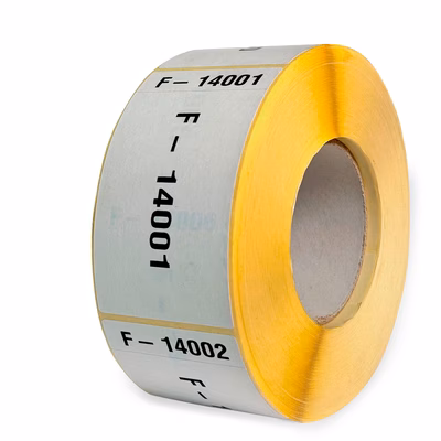 Immagine di Etichette in rotolo in carta vellum per stampa a trasferimento termico mm 65x112