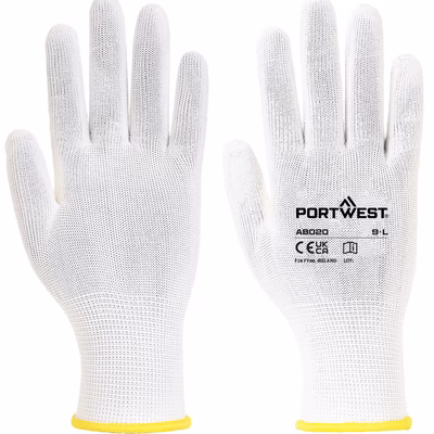 Immagine di Guanti da assemblaggio (360 paia) PORTWEST AB020 colore bianco taglia S