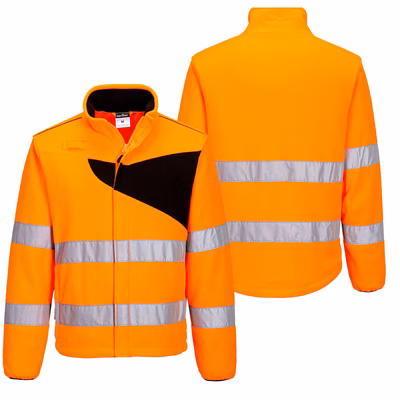 Immagine di Pw2 pile hi-vis PORTWEST PW274 colore arancione/nero taglia L