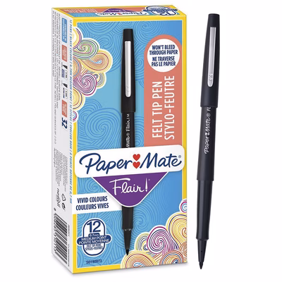 Immagine di Pennarello PAPERMATE FLAIR punta fine colore nero