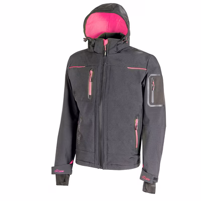 Immagine di Giacca softshell U-POWER SPACE LADY colore grigio/fucsia taglia S