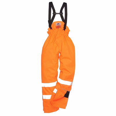 Immagine di Pantalone bizflame rain sfoderato multinorma hi-vis PORTWEST S780 colore arancione taglia XXL