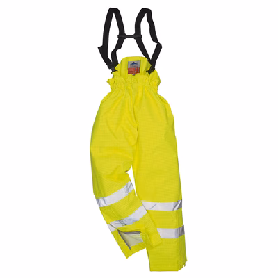 Immagine di Pantalone bizflame rain sfoderato multinorma hi-vis PORTWEST S780 colore giallo taglia XXXL