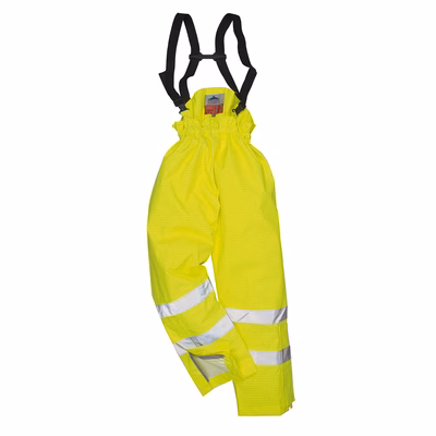 Immagine di Pantalone bizflame rain foderato multinorma hi-vis PORTWEST S781 colore giallo taglia S