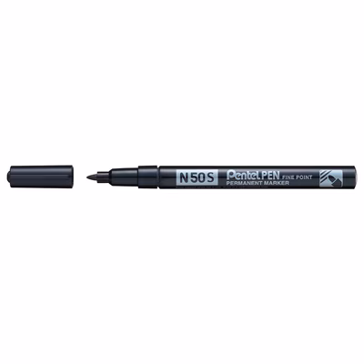 Immagine di Pennarello permanent PENTEL PEN SLIM N50S punta conica colore nero