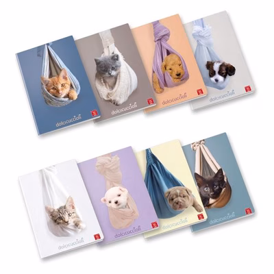 Immagine di Maxiquaderno cuccioli - a4 - 4 mm c/margine - 42 fogli - 80 gr - pigna