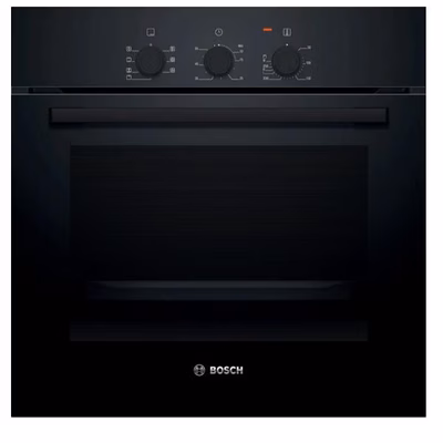 Immagine di Forno da incasso A BOSCH FORNO 3 MANPOLE A 66L NERO HBF011BA2