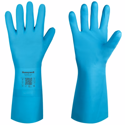 Immagine di Guanti in nitrile HONEYWELL FLEXTRIL 101 colore azzurro taglia 8 - paio