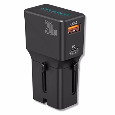 Immagine di Alimentatore per PC PRODOTTI BULK TRAVEL CHARGER 2 USB PORT PD 20W FOVMWC17963