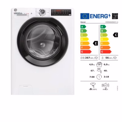 Immagine di Lavasciuga a carica frontale 6 kg HOOVER LAVASCIUGA SLIM H3DS4642DAC3-11 31020016