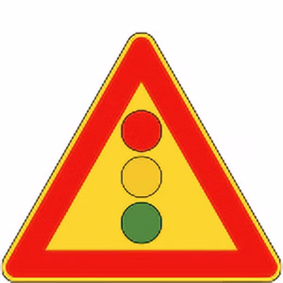 Immagine di Cartello segnalatore semaforo CARTELLI FCR160404 cm 60