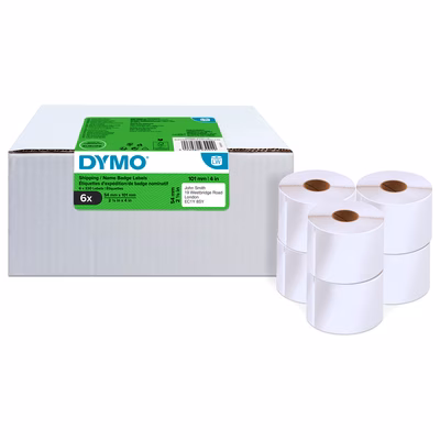 Immagine di Rotolo 220 etichette DYMO LABEL WRITER mm 54x101 bianco
