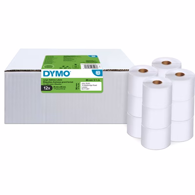 Immagine di Rotolo 260 etichette DYMO LABEL WRITER mm 36x89 bianco