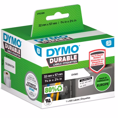 Immagine di Rotolo 800 etichette DYMO LABEL WRITER mm 57x32 bianco
