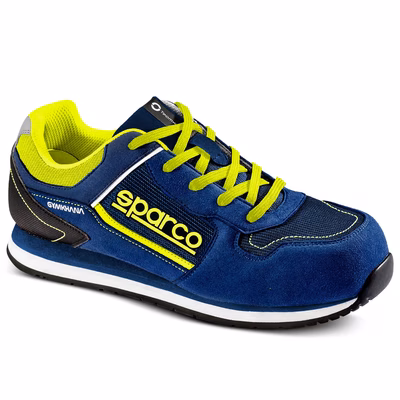 Immagine di Calzatura bassa SPARCO GYMKHANA S1PS ESD FO HRO SR DANI blu/giallo fluo taglia 40