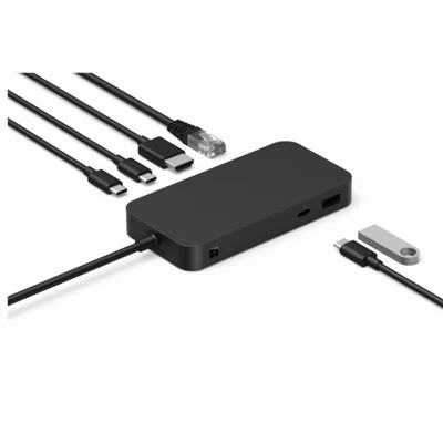 Immagine di Microsoft surface usb4 dock - docking station - USB-C / USB - 2 x usb-c, HDMI - 1gbe - 100 watt
