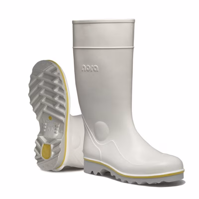 Immagine di Stivale da lavoro in gomma nitrilica NORA RALF O4 FO SR bianco taglia 48