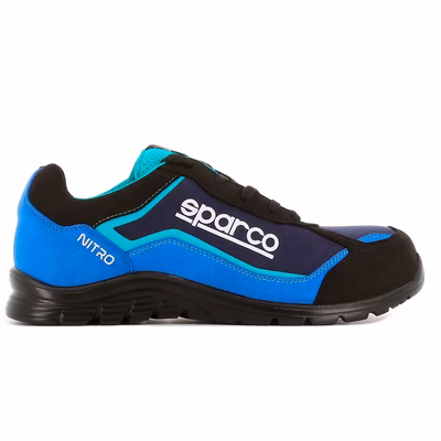 Immagine di Calzatura bassa SPARCO NITRO S3L ESD SR FO PETTER nero/azzurro taglia 48