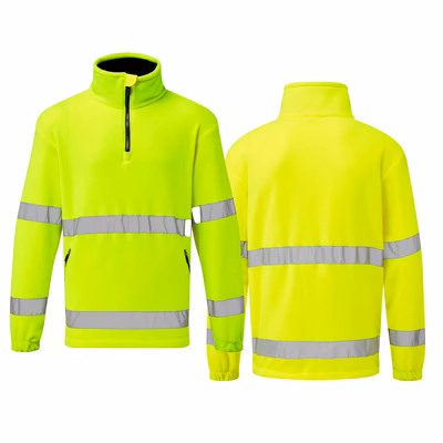 Immagine di Pile hi-vis mezza zip PORTWEST F302 colore giallo taglia L
