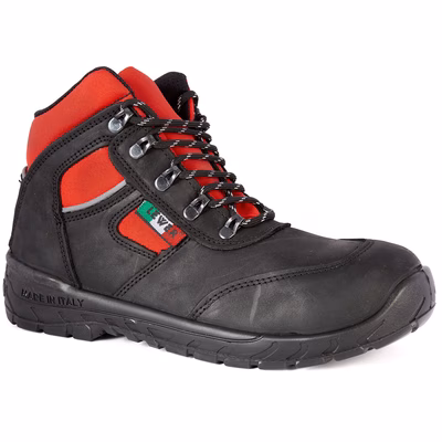 Immagine di Calzatura alta CROCE ROSSA S3L FO SR nero/rosso taglia 35