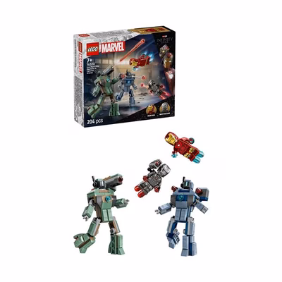 Immagine di Costruzioni LEGO Iron Man e War Machine contro i droni di Hammer 76320