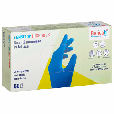 Immagine di Guanti monouso in lattice spessorato colore azzurro taglia XXL