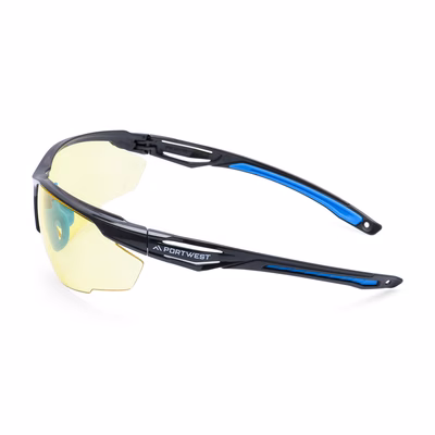 Immagine di Occhiali di sicurezza antracite kn PORTWEST PS37 colore ambra