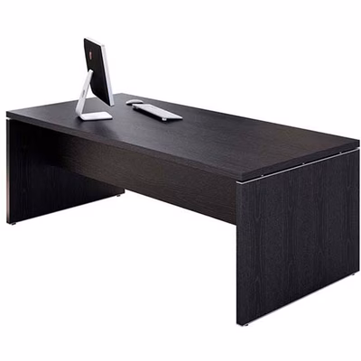 Immagine di Scrivania direzionale STYLE cm 180x90xH74 strutt.fianco legno finitura nero venato frassino