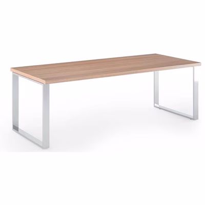 Immagine di Scrivania direzionale STYLE cm 210x90xH74 gamba metallica finitura ciliegio arabis