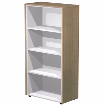 Immagine di Libreria singola alta a giorno STYLE cm 82,8X43xH158,2 strutt.grigio allum. finitura ciliegio arabis