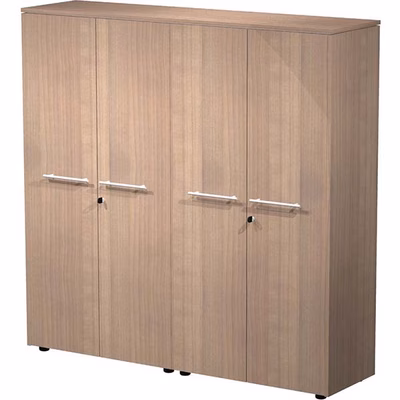 Immagine di Libreria doppia alta c/ante batt. STYLE cm 162,8x43xH158,2 strutt.grigio allum. fin.ciliegio arabis