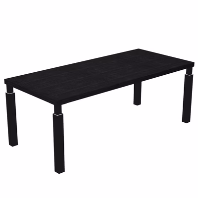 Immagine di Scrivania direzionale STYLE cm 180x90xH74 strutt.nero op. finitura nero venato frassino