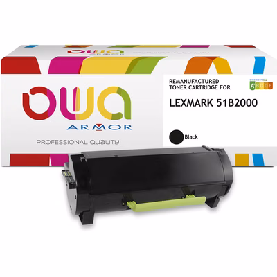 Immagine di Toner Laser rigenerato OWA LEXMARK 51B2000 nero